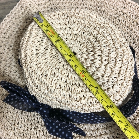 Eve Shulman • Little Girl’s Polka Dot Banded Paper Straw Hat 2T-5T - Picture 10 of 14